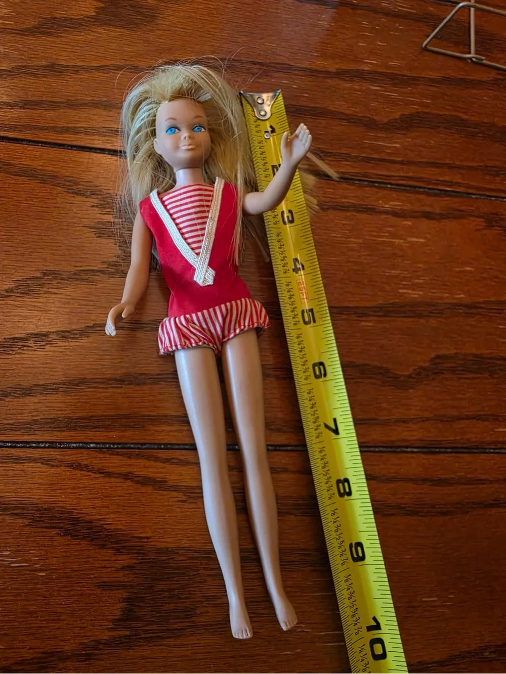 Mattel Skipper Doll in Red and White Striped Outfit